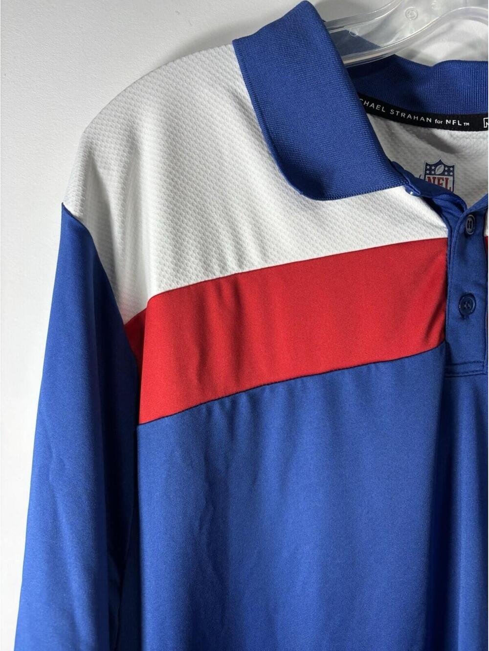 Men's Buffalo Bills MSX by Michael Strahan Color Block Performance Polo XL - Picture 2 of 15